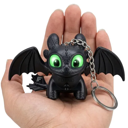 Image of JB'S LAND 3D Dragon Keychain Toy with Moving Wings & LED Light