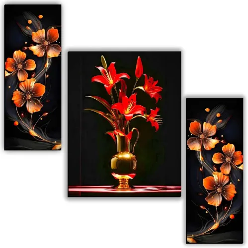 Image of JB Stylish Flower Scenery Wall Painting