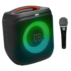 JBL Partybox Encore Essential2 with Free MIC (CSHM10- Wire not included) Wireless Bluetooth Party Speaker, AI Sound Boost, Dynamic Light Show, Upto 15H, Auracast MultiSpeaker support, Guitar...