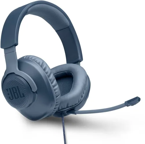 Image of JBL Quantum 100 Wired Gaming  (Blue, On the Ear)