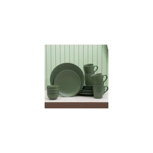 Image of JCPL 16-Piece Green Porcelain Dinner Set