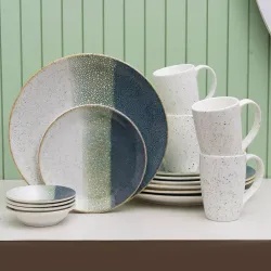 JCPL Porcelain Dinner Set 16pcs, Coral Design, Microwave Safe