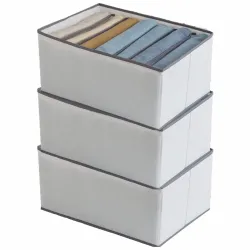 JD FRESH 3-Piece Fabric Wardrobe Organizer – White