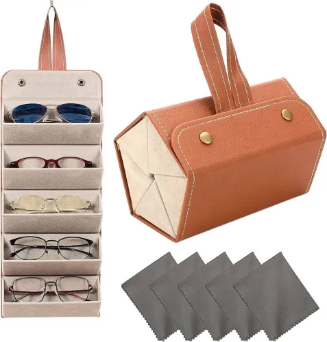 Image of JD FRESH Sunglasses Organizer 5-Slot Travel Eyewear Case