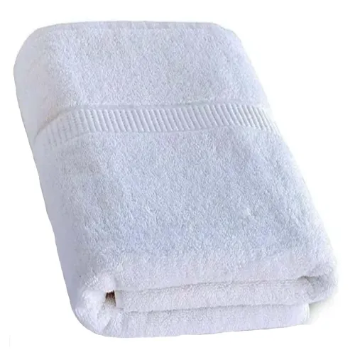 Image of JDX 100% Cotton White Bath Towel 