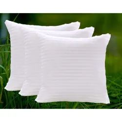 JDX Soft Fiber Bombay Dyening White Cushion 18X18-Inches Set of 3
