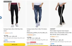 Jeans at minimum 73% Discount