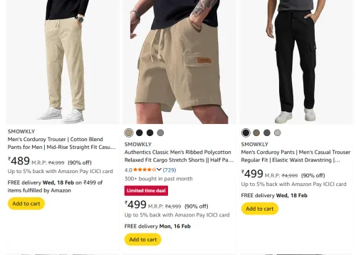 Image of Jeans for mens at 90% off 