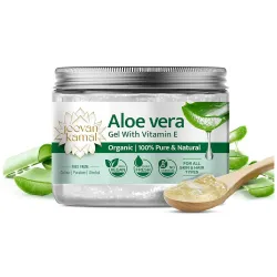Jeewan Kamal Aloe Vera Gel for Face, Skin & Hair, 300g, Herbal, Natural, Moisturising, Soothes Sunburn, Acne & Dandruff | Non-Sticky, Hydrating Gel (Pack of 1)