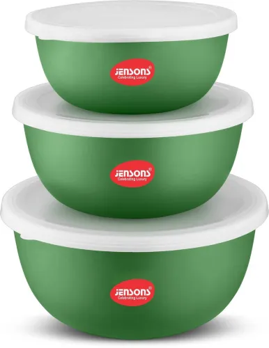 Image of Jensons Steel Plastic Grocery Container  (Pack of 3)