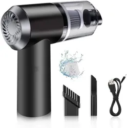 JERITO 3 in 1 Portable High Power Car Vacuum Cleaner USB Rechargeable Wireless Handheld Car Vacuum Cleaner Traveling