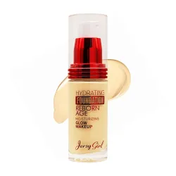 Jersy Girl Hydrating Foundation – Reborn Age Moisturizing Glow Makeup | Lightweight, Dewy Finish, Long-Lasting Coverage, Hydrating Liquid Foundation for Radiant Skin (01-Pearl White, 30ml)
