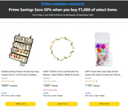 Jewellery Offer: Save 50% when you buy ₹1,000 of select items