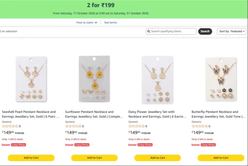 Image of Jewellery Set Buy 2 For ₹199