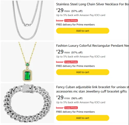 Image of Jewellery Starting at @ 29
