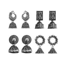 JewelMaze Womens Imitation Jhumki Combo