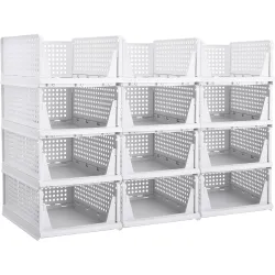 JEYANG Stackable & Foldable Wardrobe Clothes Organizer