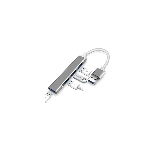 Image of JGD 4-Port USB 3.0 Hub (Aluminium, Silver)