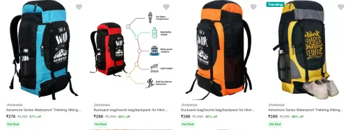 Image of Jholawala Rucksacks upto 90% Discount