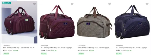 Image of jholawala Strolley duffel bag upto 93% Off