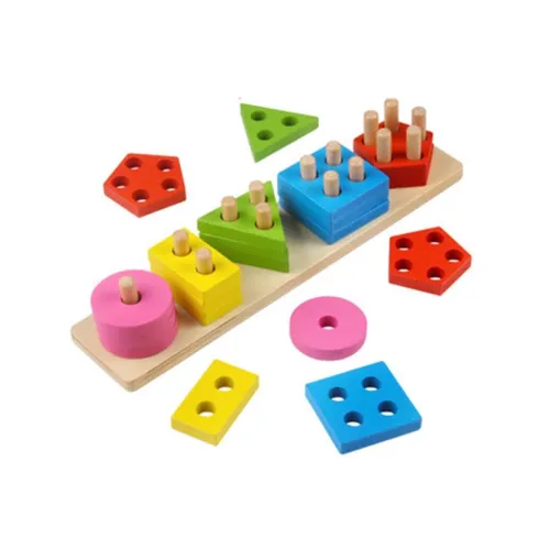 Image of Jiada Geometric Shape Matching 5 Column Blocks
