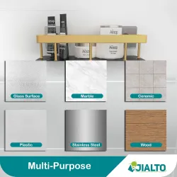 Jialto 2-Piece Wall Mounted Aluminum Bathroom Shelf