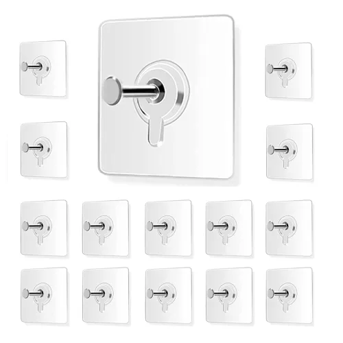 Image of JIALTO 20 Pcs Pcs Photo Hooks for Wall, Adhesive Wall Hooks