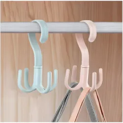 JIALTO 360° Rotating 4-Claw Closet Hangers