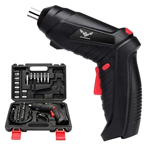Image of JIGUOOR 3.6V Electric Screwdriver Kit (44pcs, LED, USB, Case) 