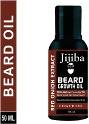 jijiba Red onion extract Power ful Beard Growth Oil for Longer and Thicker Beard and Moustache  Hair Oil (50 ml)