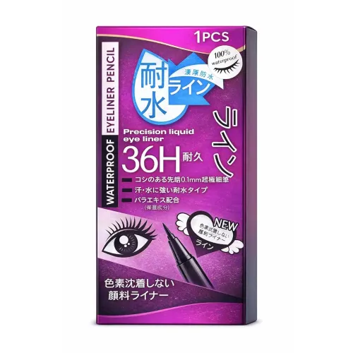 Image of JIMIRE 36h Waterproof Liquid Eyeliner Pen, Long Lasting, Professional Matte Finish, 2.5g (Pack of 1)Long Lasting Smudge 