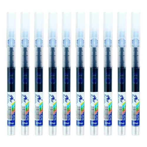 Image of JITO 0.5mm Fine Tip Roller Pen, Blue Ink - Pack of 20 (10x2)