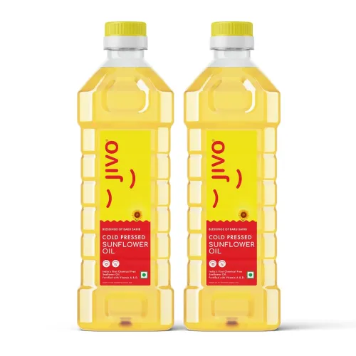 Image of Jivo Cold Pressed Sunflower Oil 1L * pack of 2