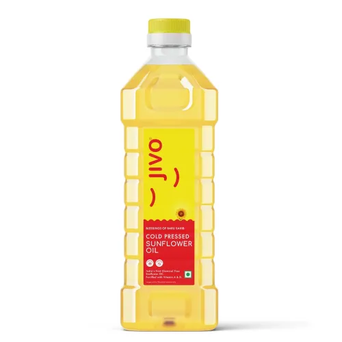 Image of Jivo Cold Pressed Unrefined Sunflower Oil - 1 Litre 