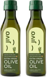 JIVO Extra Virgin Olive Oil | Imported From Spain | High in MUFA, Vitamin E | Olive Oil PET Bottle (2 x 200 ml)