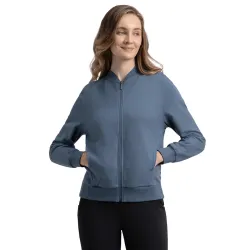 Jockey A111 Womens Super Combed Cotton French Terry Drop Shoulder Styled Jacket with Ribbed Cuff and Hem