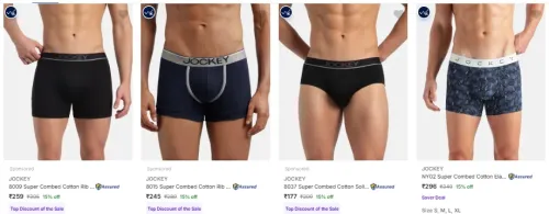 Image of JOCKEY Men's Briefs & Trunks | Flat 15% Discount + Use 10 SuperCoin Extra ₹100 Discount