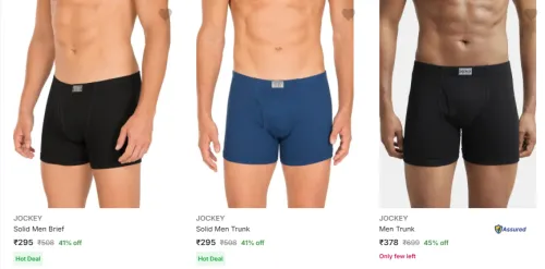 Image of Jockey Men's Briefs And Trunks @ Minimum 40% Discount