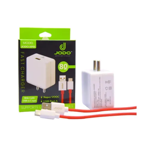 Image of JODO 80W SuperVOOC USB-A Charger with USB-C Cable