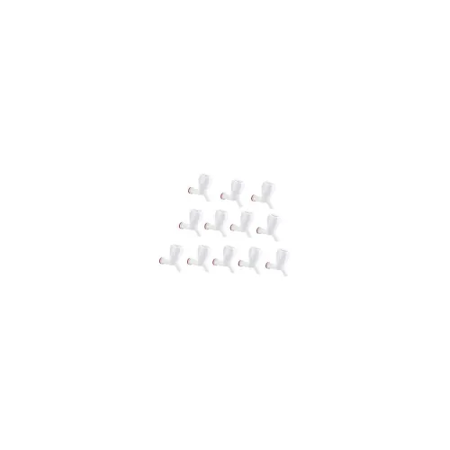 Image of Jogi White PVC Plastic Bib Cock Water Taps for Kitchen (Set of 12)