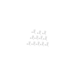 Jogi White PVC Plastic Bib Cock Water Taps for Kitchen (Set of 12)