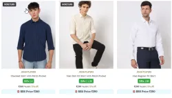 JOHN PLAYERS Brand Mens Shirts @ Start ₹360