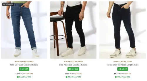 Image of JOHN PLAYERS JEANS @ UP TO 75% Discount