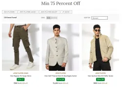 John Players Mens Clothing Min 75 Percent Discount.