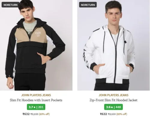 Image of JOHN PLAYERS Men's Jackets Upto 80% Disount