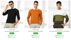 John Players Mens Sweaters & Cardigans @ Flat 70% OFF