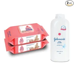 Johnson & Johnson Baby Skincare Wipes+Baby Powder 400G