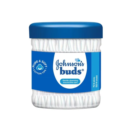 Image of Johnson & Johnson Buds Gentle, 150 Swabs (White, 75 Count)