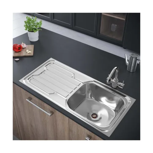 Image of Johnson Ruby SS204 Stainless Steel Kitchen Sink (37x 18x 8 inch)
