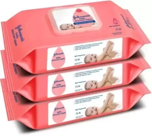 Image of Johnson's Baby Skincare Wipes, 216 Sheets Pack